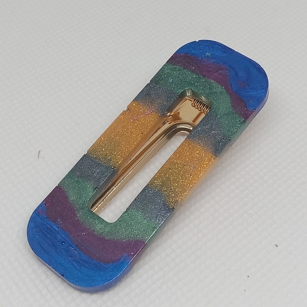 5/$25 Hand Crafted Multicolor Hair Clip